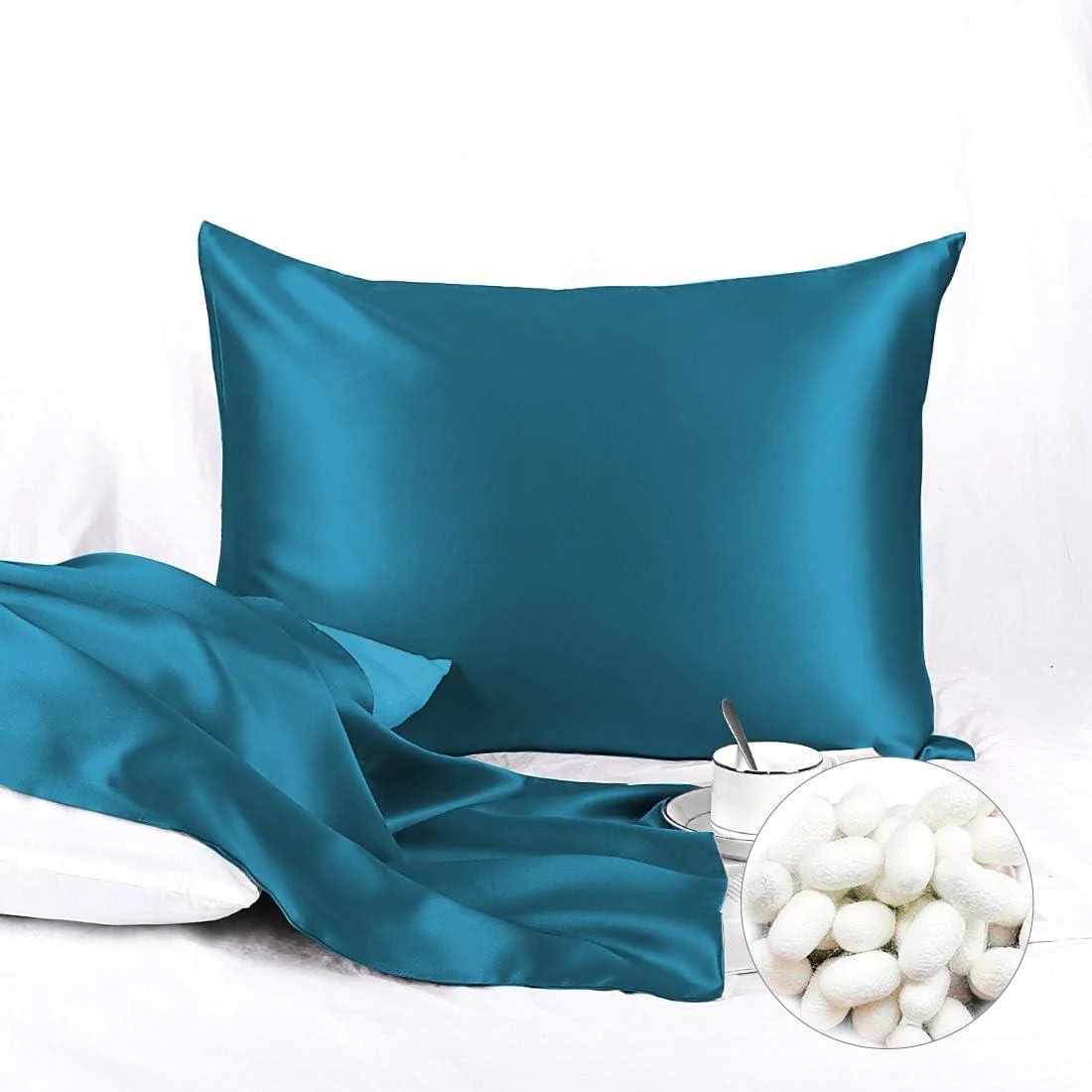 100% Pure 6A  Both Side Mulberry Silk Pillow Cover (Pack of 1) - Image 8