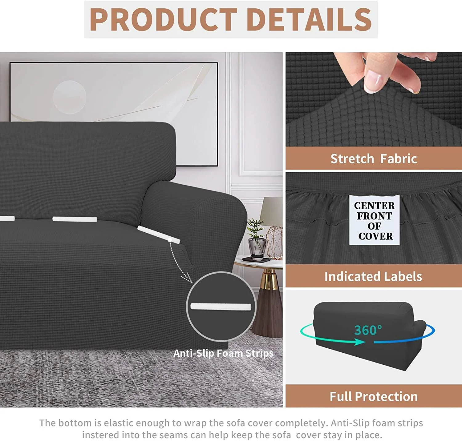 100% Waterproof  Elastic Sofa Cover - Image 5