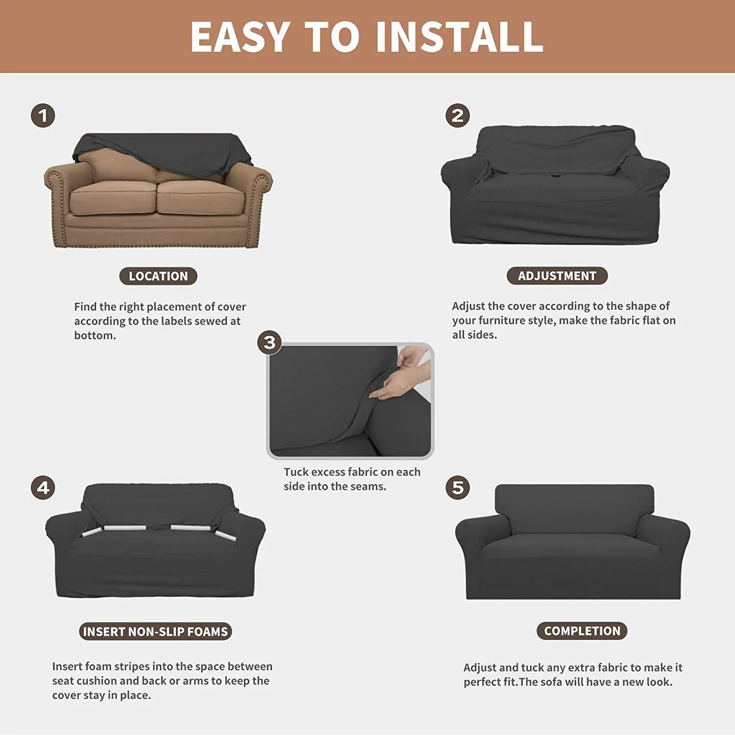 100% Waterproof  Elastic Sofa Cover - Image 8