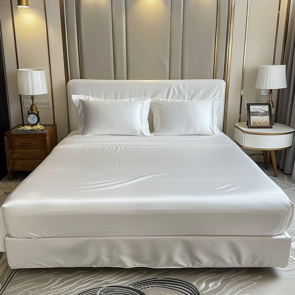 Silky Elastic Fitted Sheets with 2 Pillow Covers - Image 75