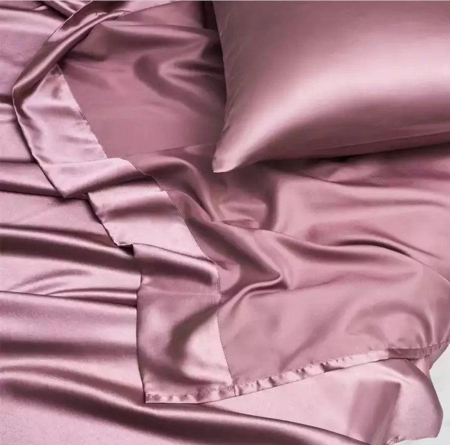 Silky Elastic Fitted Sheets with 2 Pillow Covers - Image 51