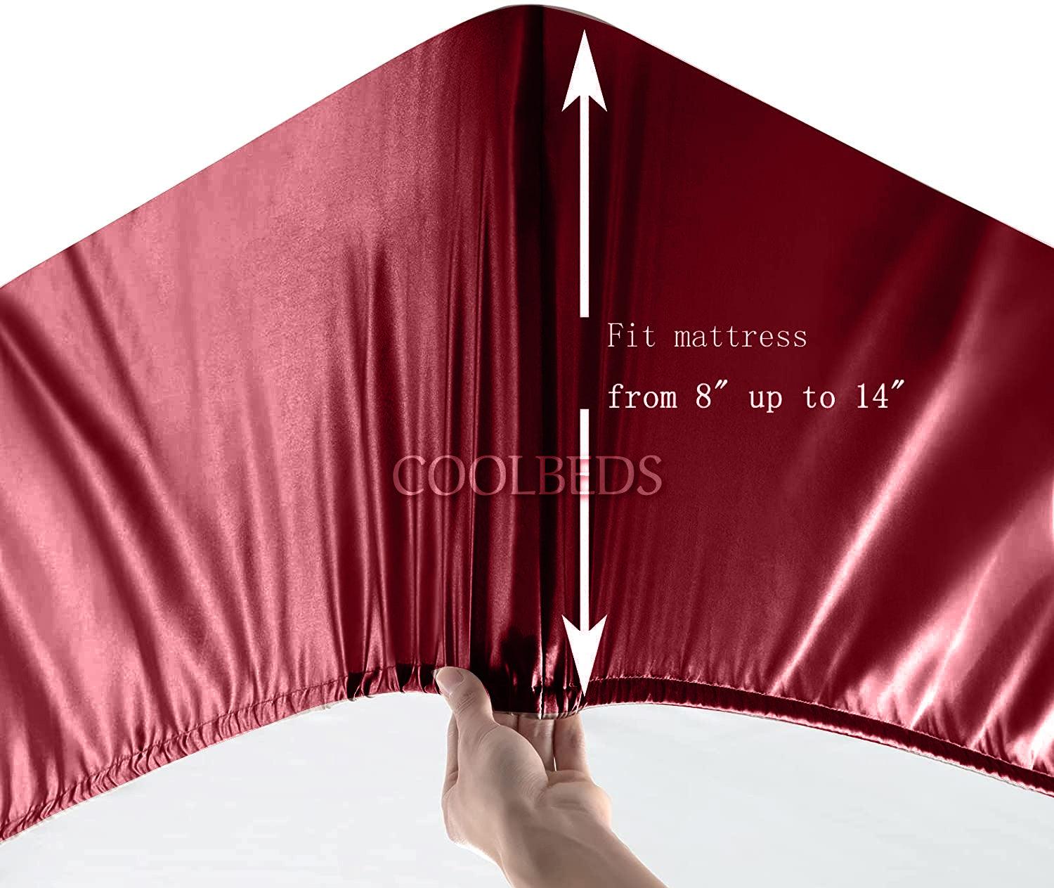 Silky Elastic Fitted Sheets with 2 Pillow Covers - Image 69