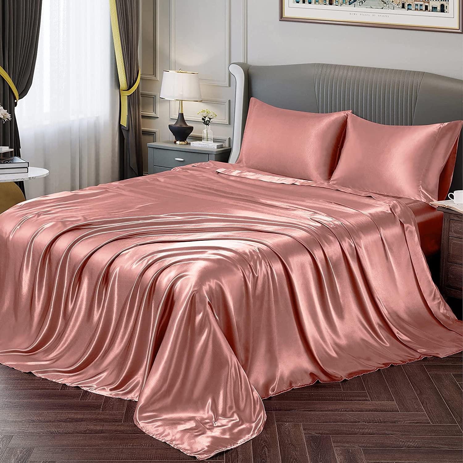 Silky Elastic Fitted Sheets with 2 Pillow Covers - Image 15