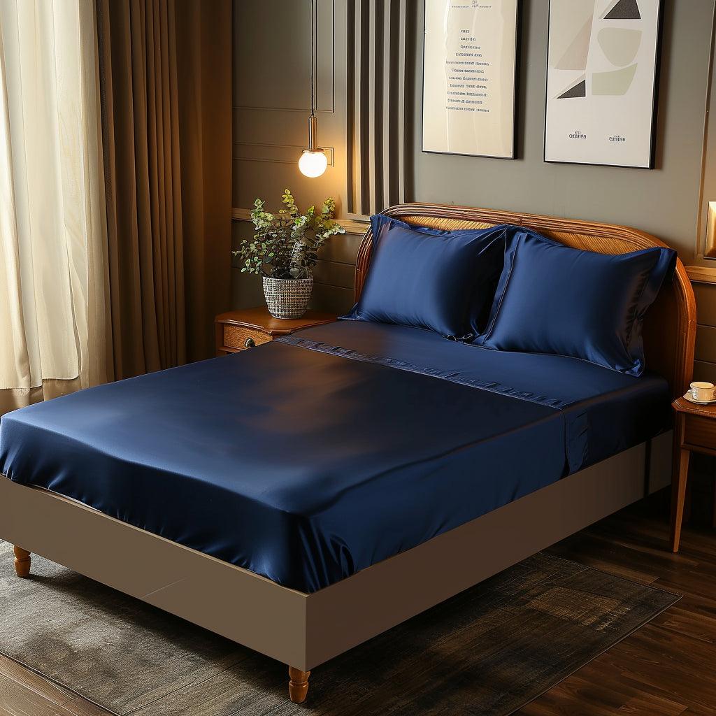 Satin Elastic Fitted Sheet & Satin Robe Combo - Image 11