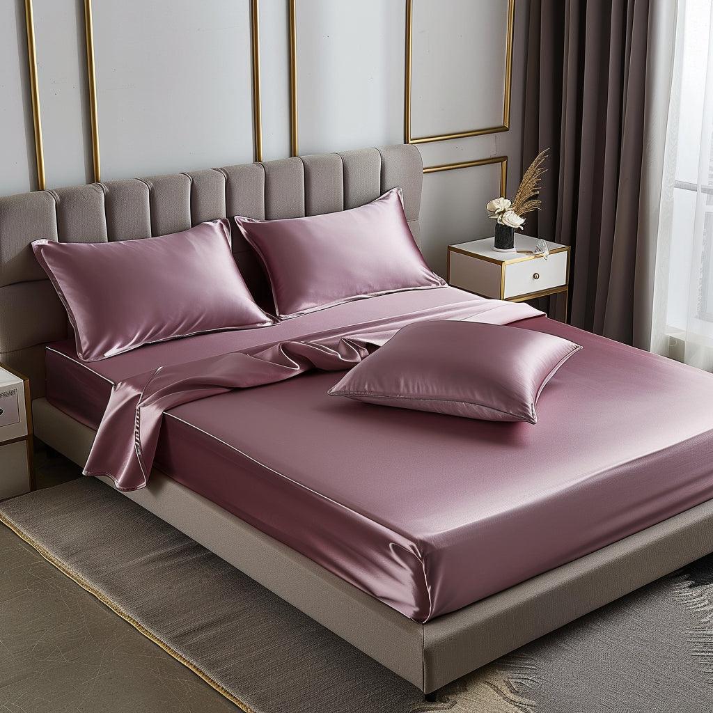Satin Elastic Fitted Sheet & Satin Robe Combo - Image 15
