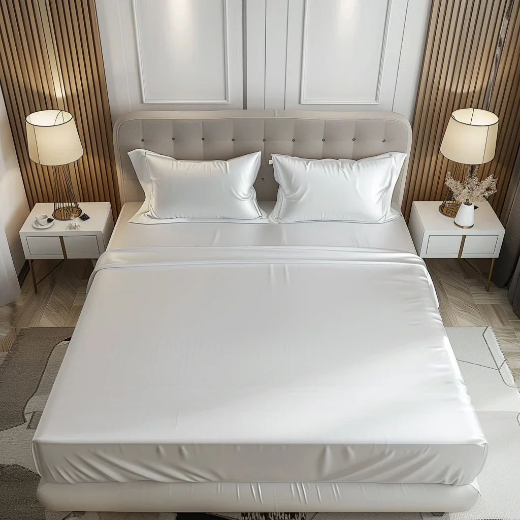 Satin Elastic Fitted Sheet & Satin Robe Combo - Image 24