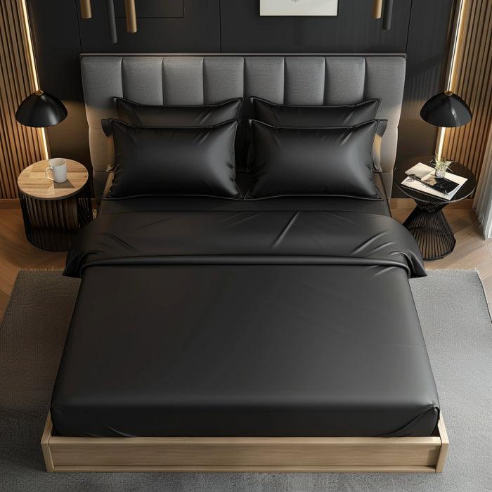 Satin Elastic Fitted Sheet & Satin Robe Combo - Image 3