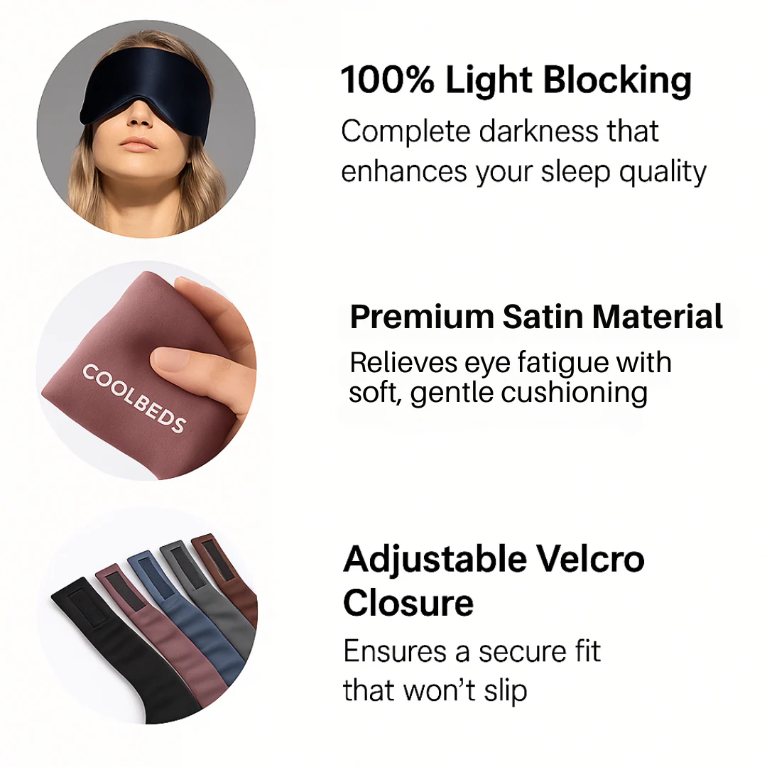 Silky Sleep Mask & Blindfold with Adjustable Velcro Strap - Image 20