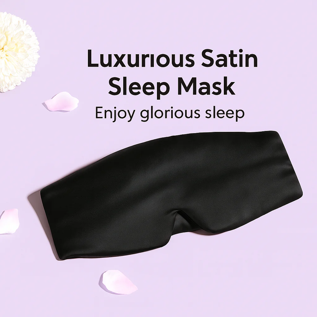 Silky Sleep Mask & Blindfold with Adjustable Velcro Strap - Image 29