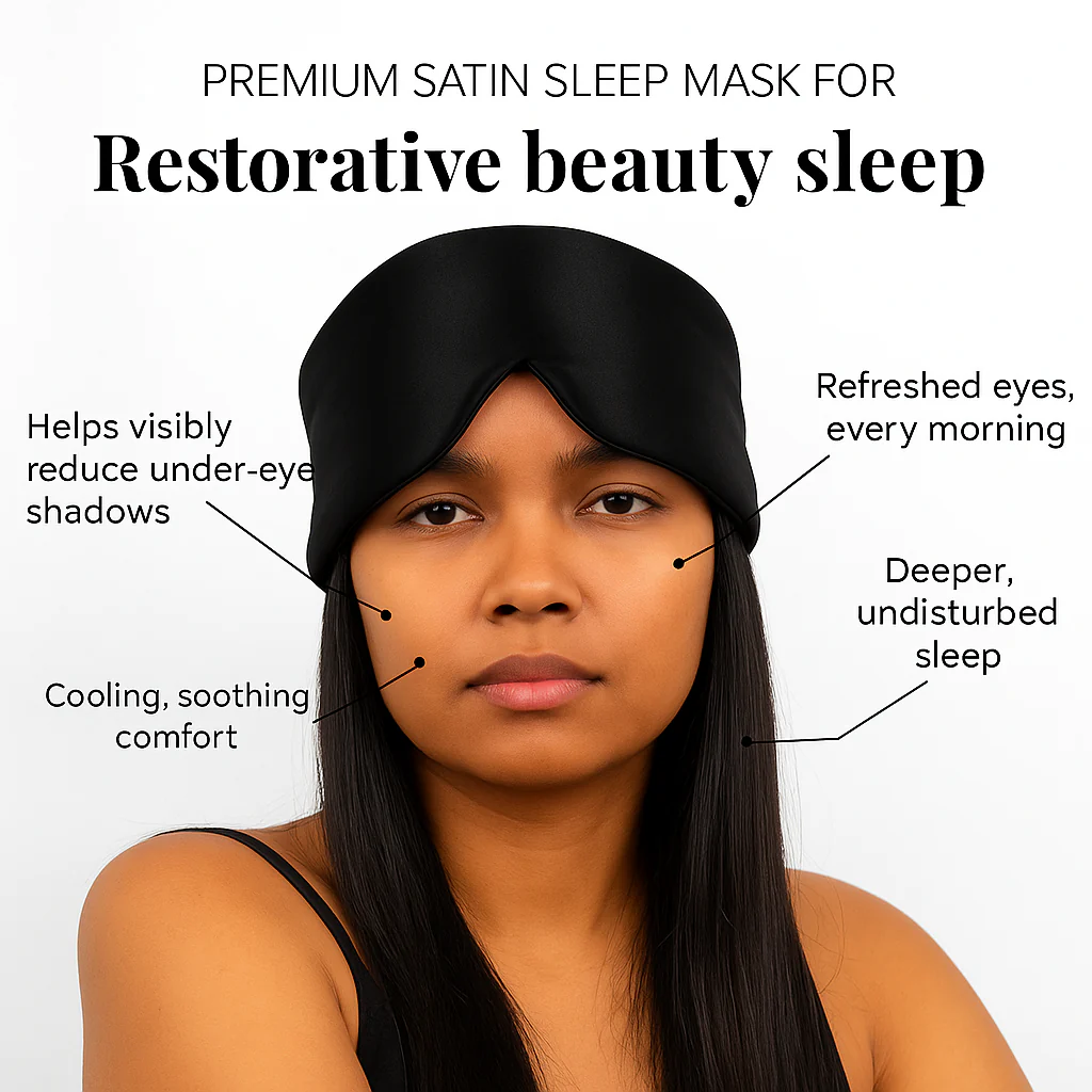 Silky Sleep Mask & Blindfold with Adjustable Velcro Strap - Image 32
