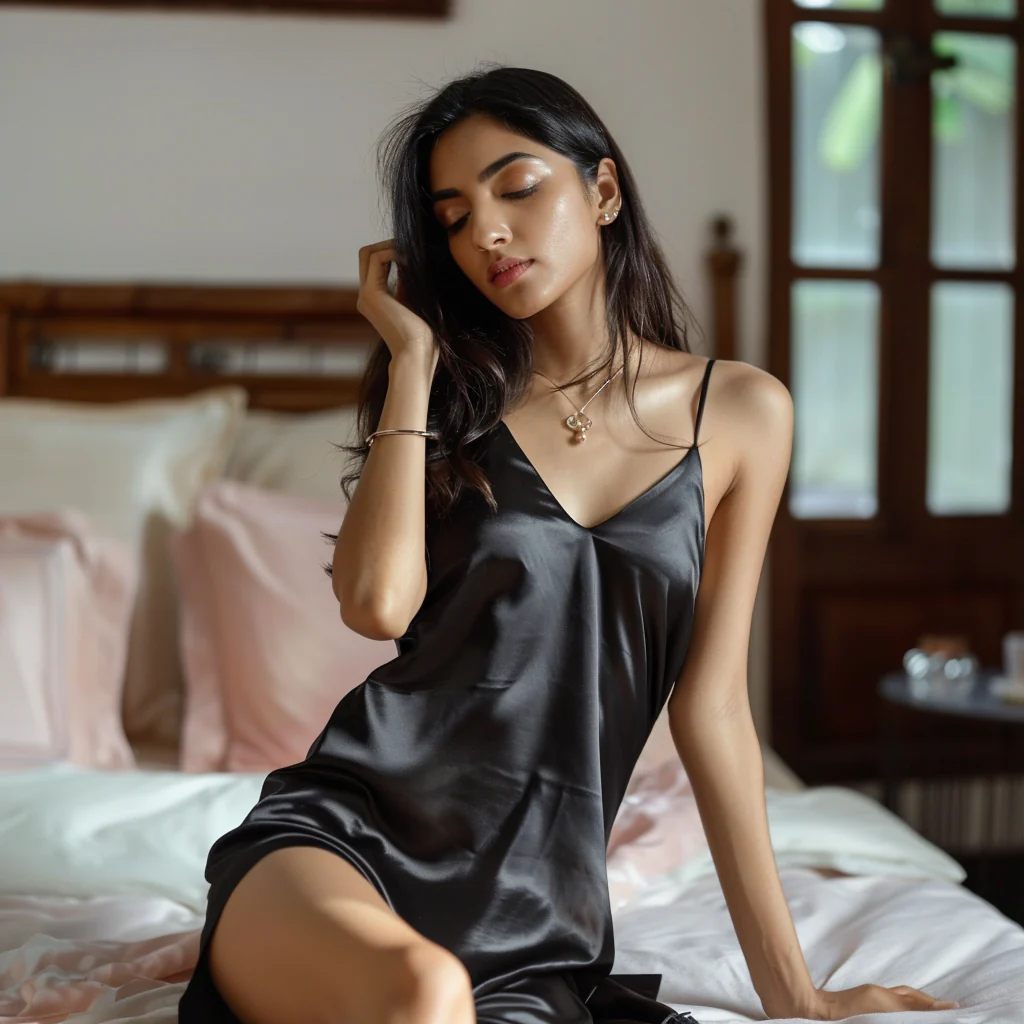 Silky Mini Slip Dress - Image 3