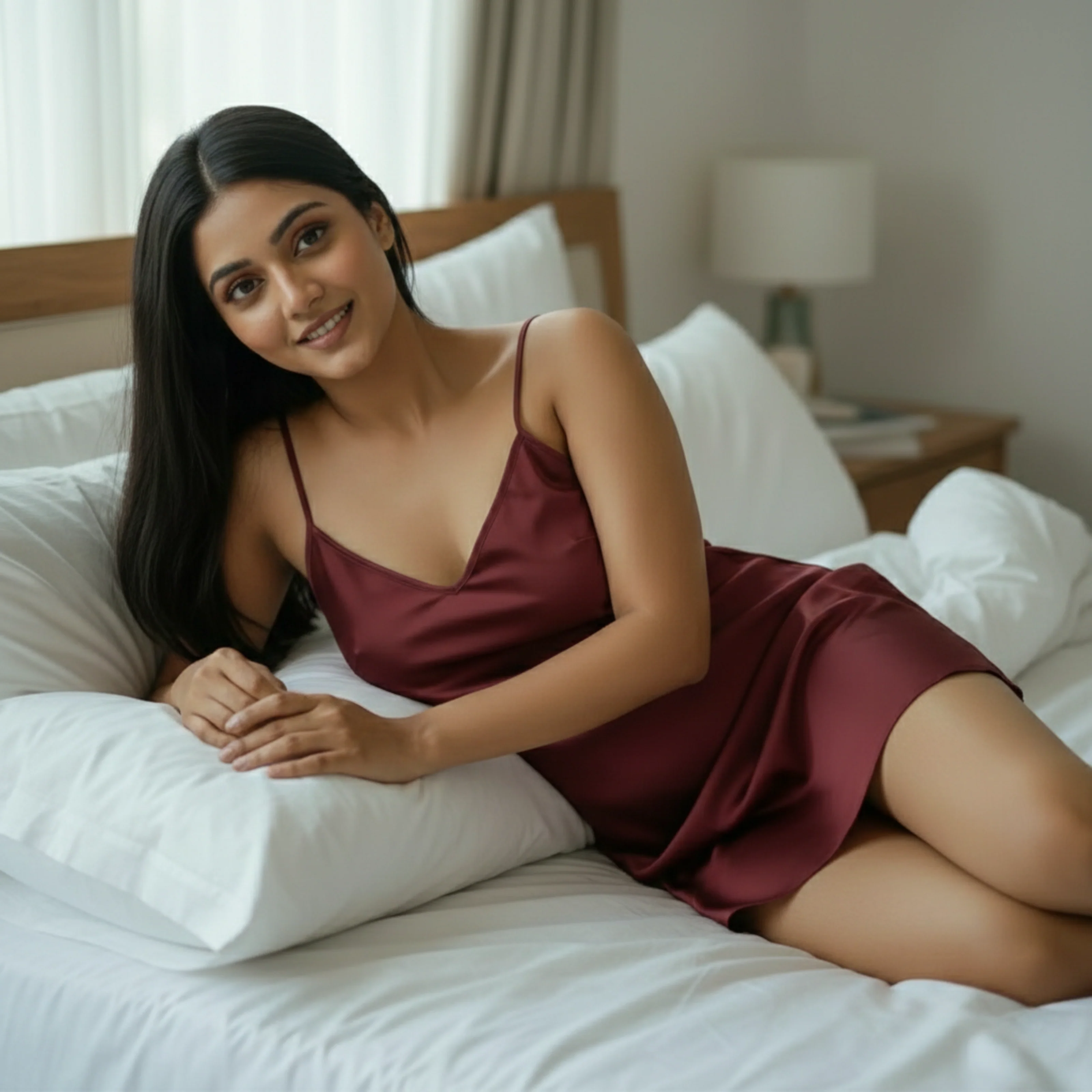 Silky Mini Slip Dress - Image 31