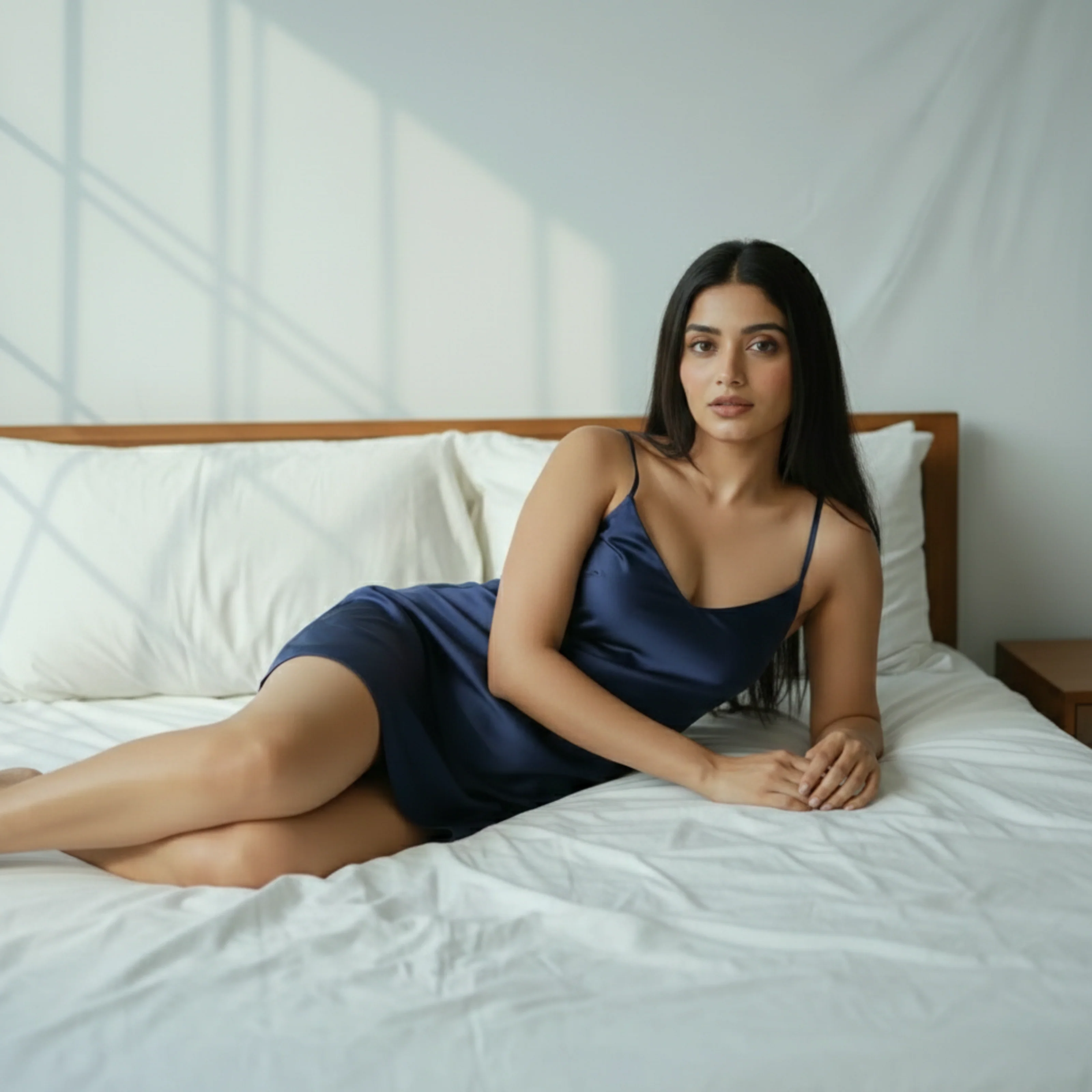 Silky Mini Slip Dress - Image 39