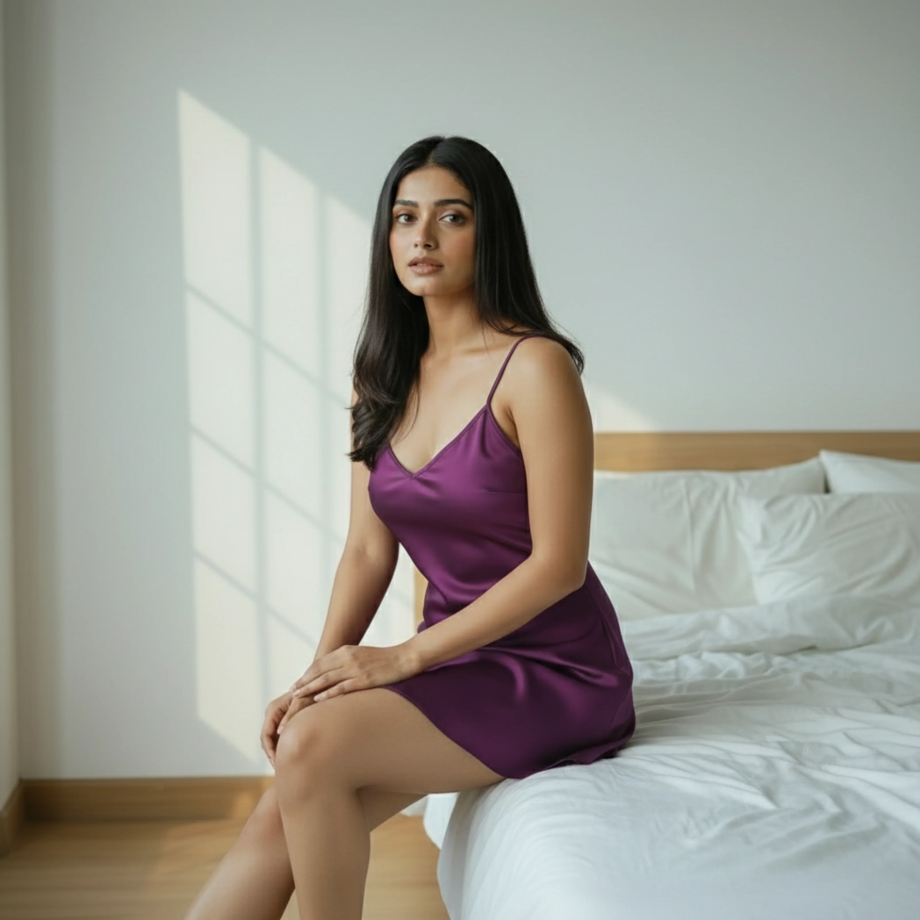 Silky Mini Slip Dress - Image 52