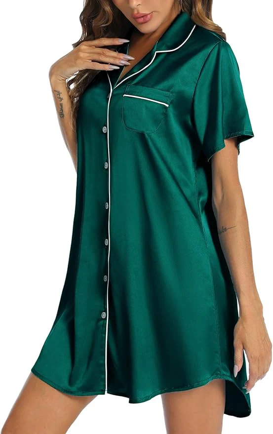 Silky Shirt Dress - Image 16
