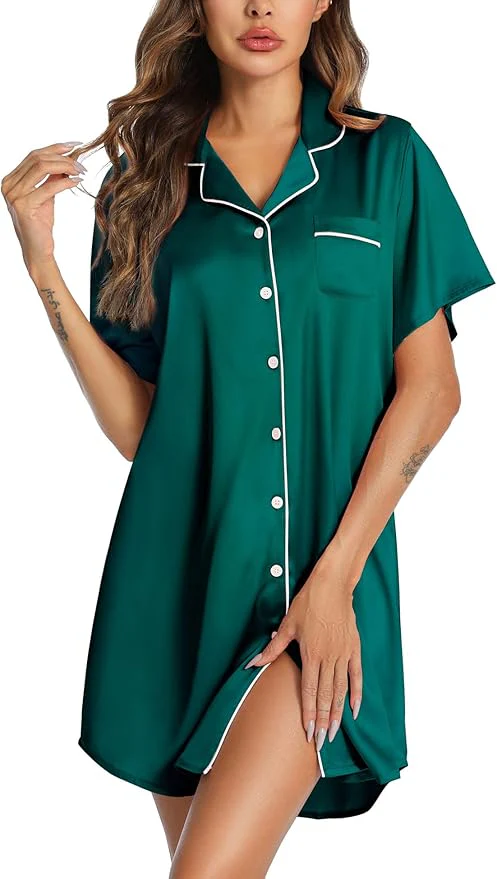 Silky Shirt Dress - Image 18