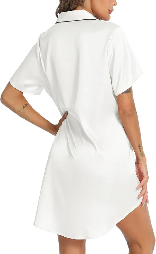 Silky Shirt Dress - Image 23