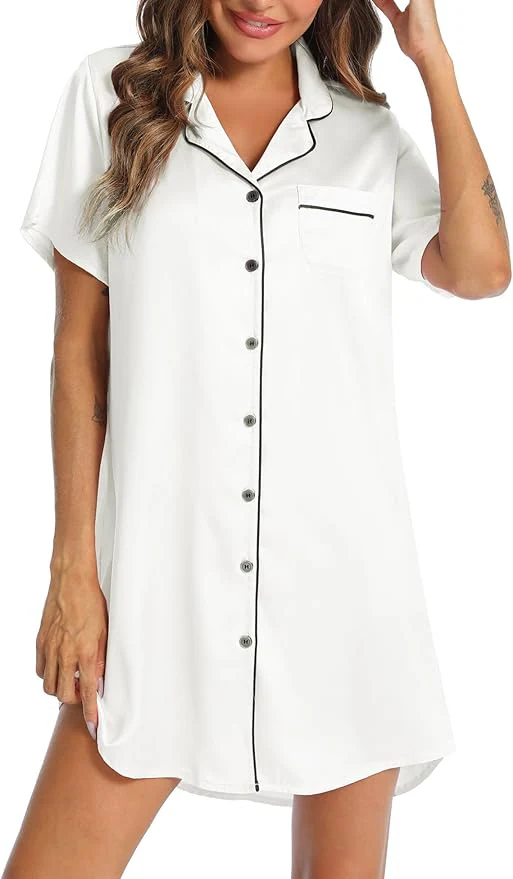 Silky Shirt Dress - Image 24