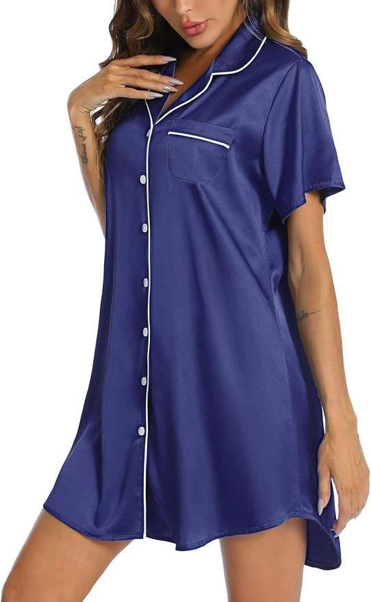 Silky Shirt Dress - Image 27