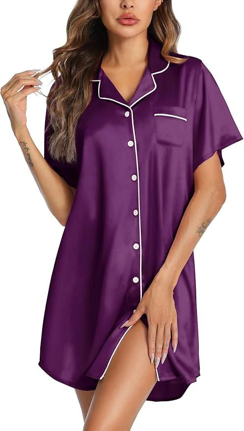 Silky Shirt Dress - Image 37