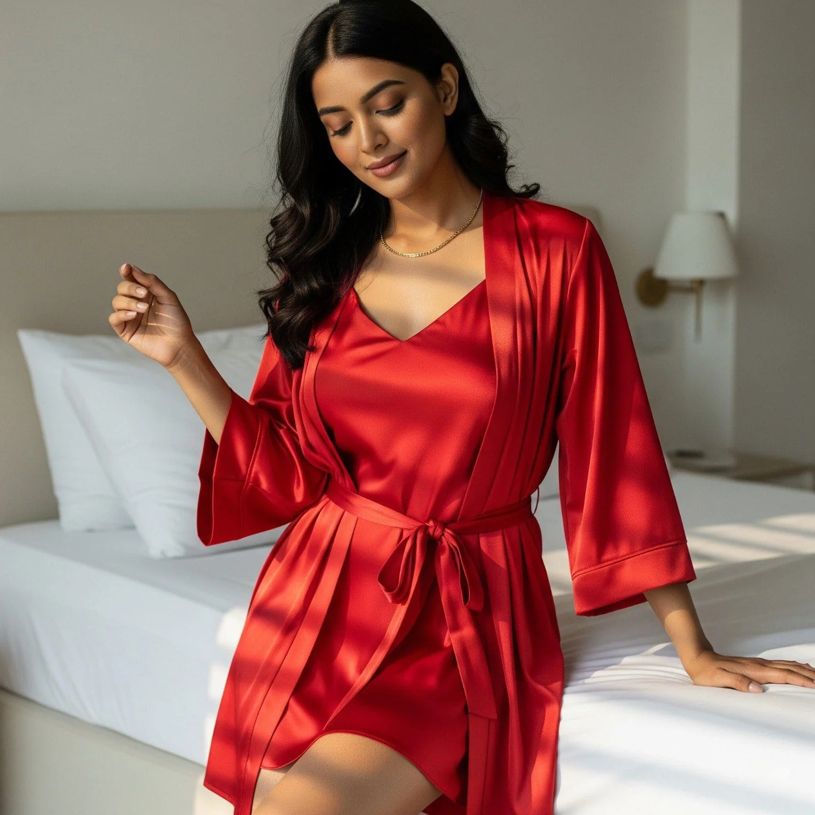 Silky Slip and Robe Set - Image 21