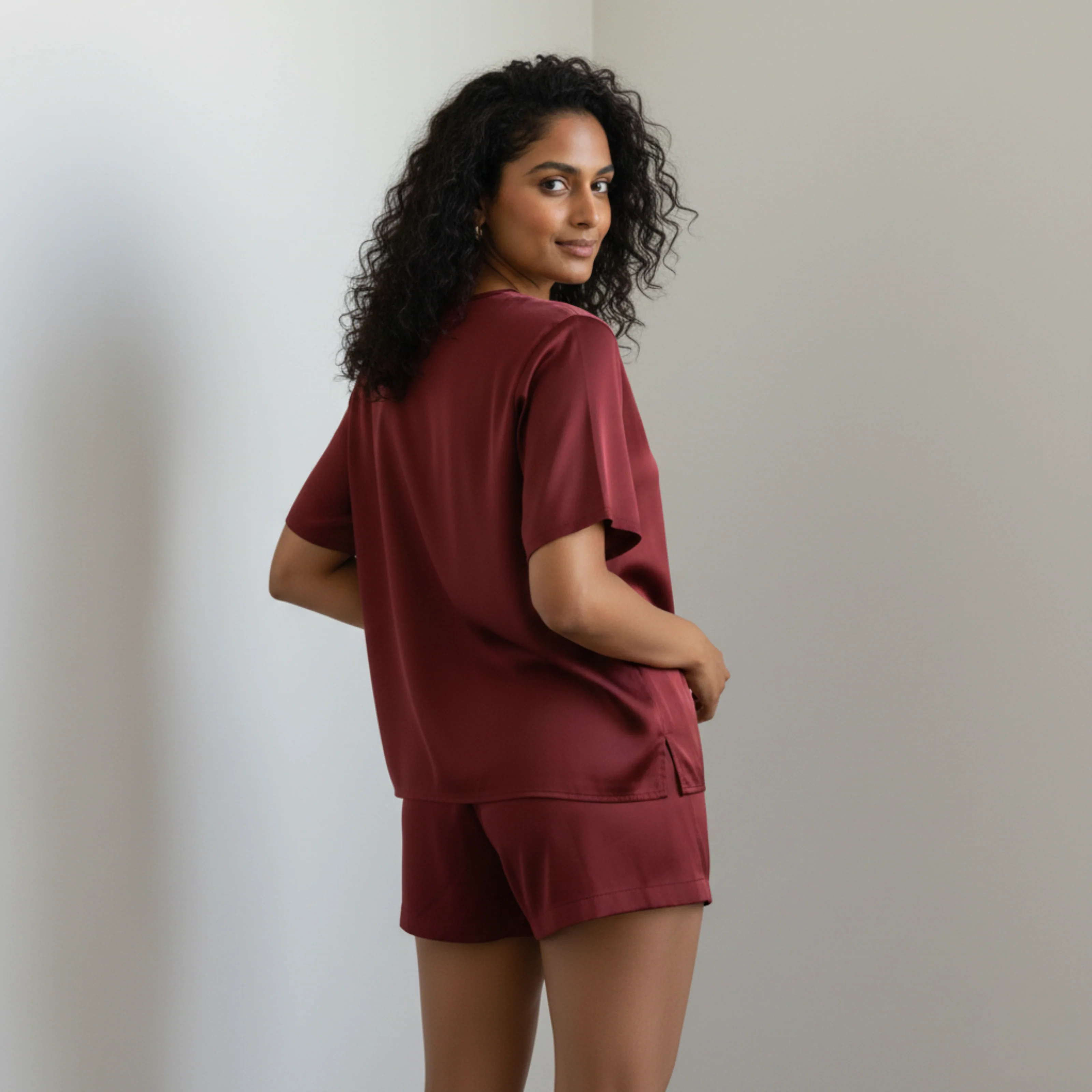Silky Tshirt and Shorts Set - Image 2