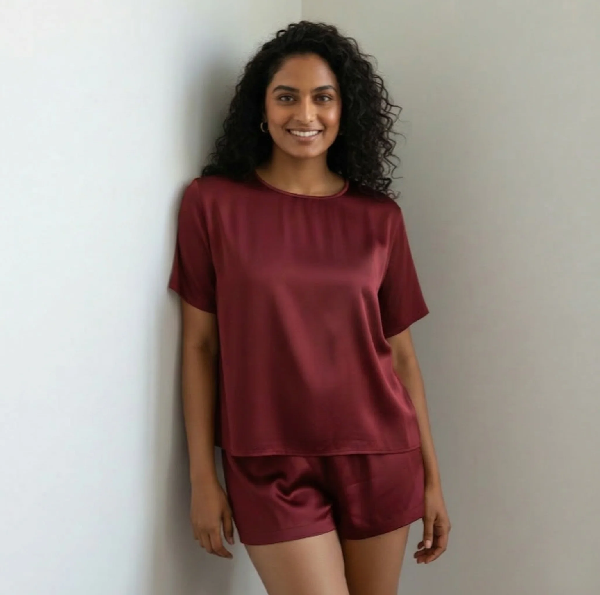 Silky Tshirt and Shorts Set - Image 3