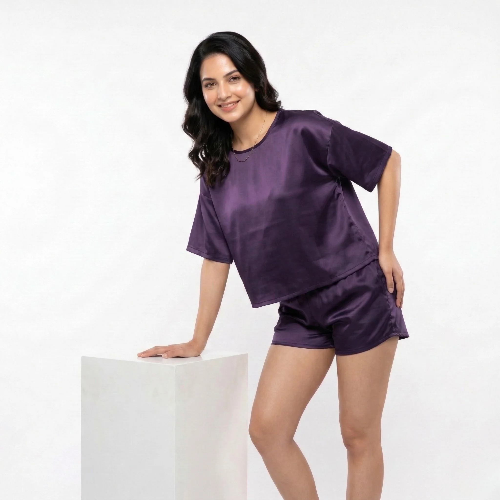 Silky Tshirt and Shorts Set - Image 32
