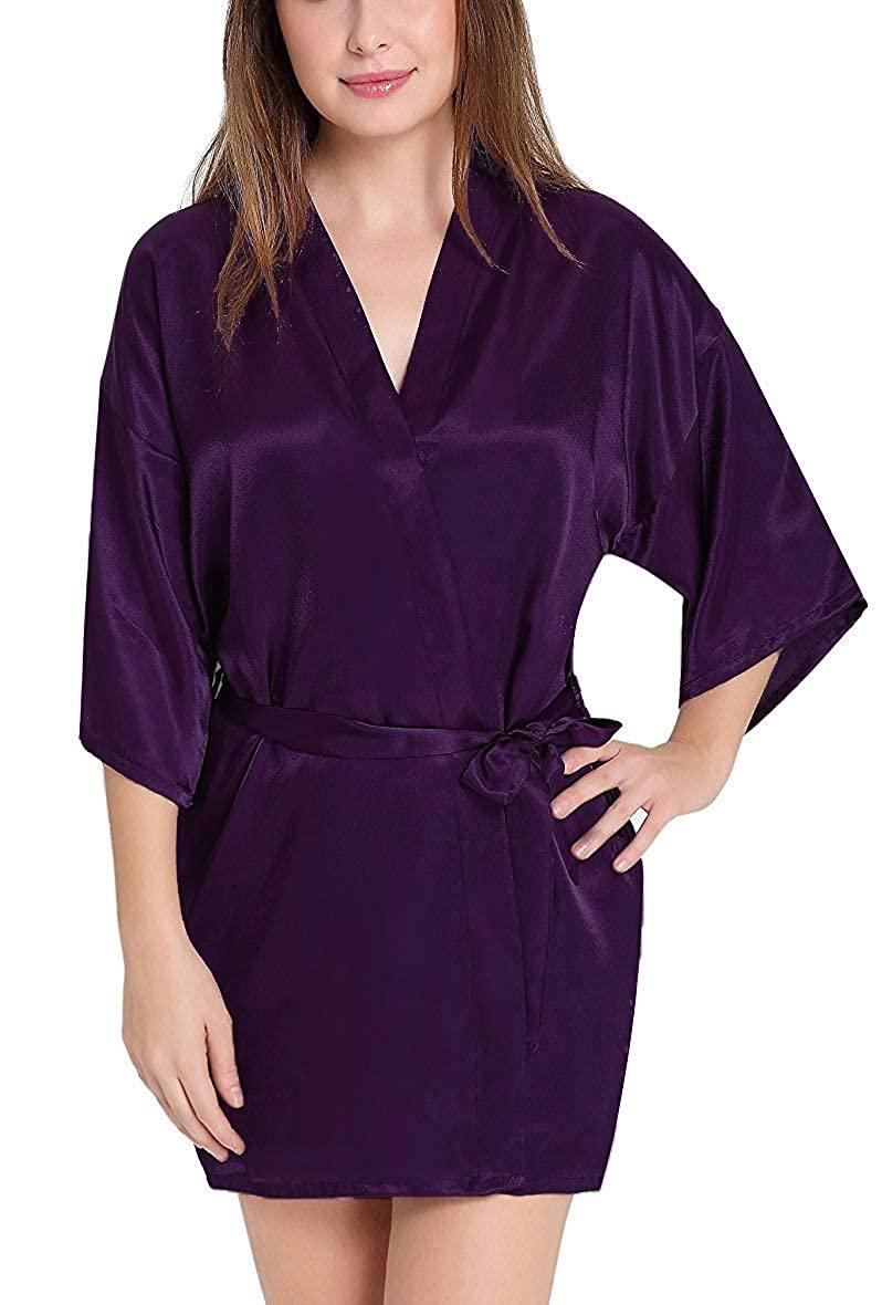 Silky Babydoll Belted Kimono Robe - Image 4